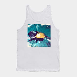 Blue Topaz and Violet Floral Tank Top